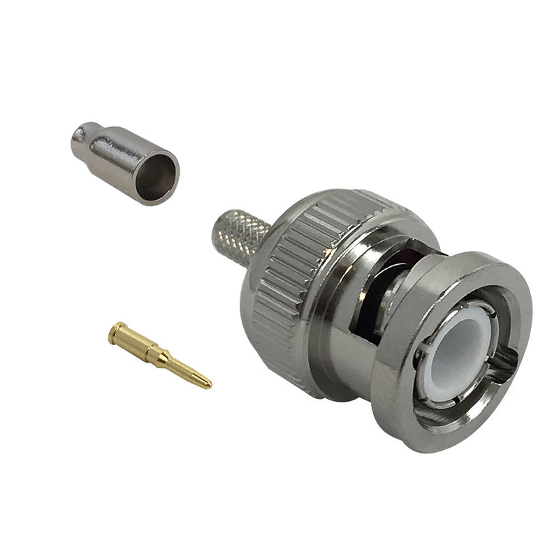 BNC Male Crimp Connector for RG174 LMR-100 50 Ohm