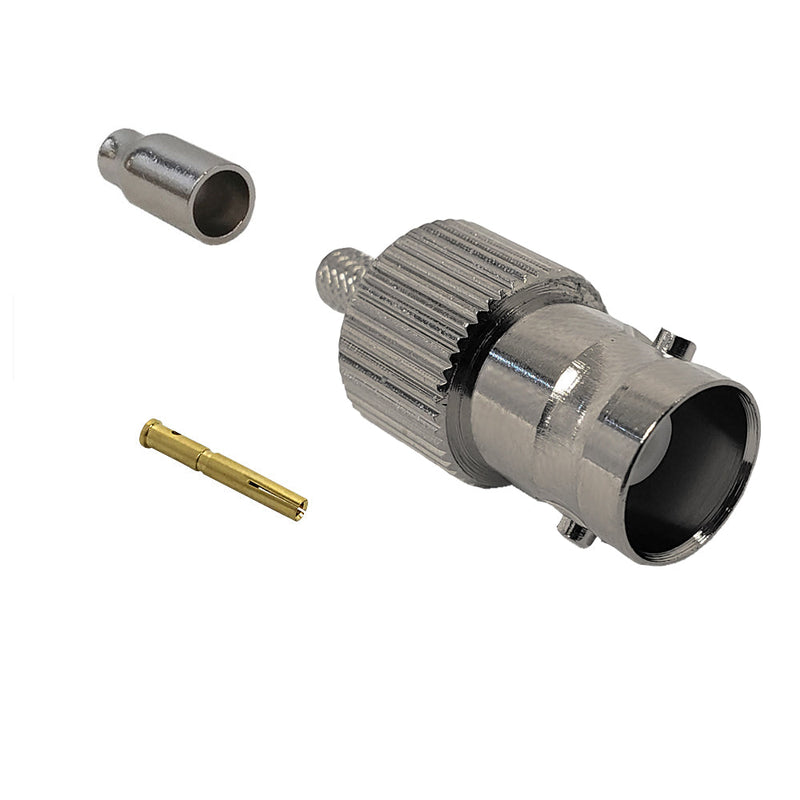 BNC Female Crimp Connector for RG174 LMR-100 50 Ohm