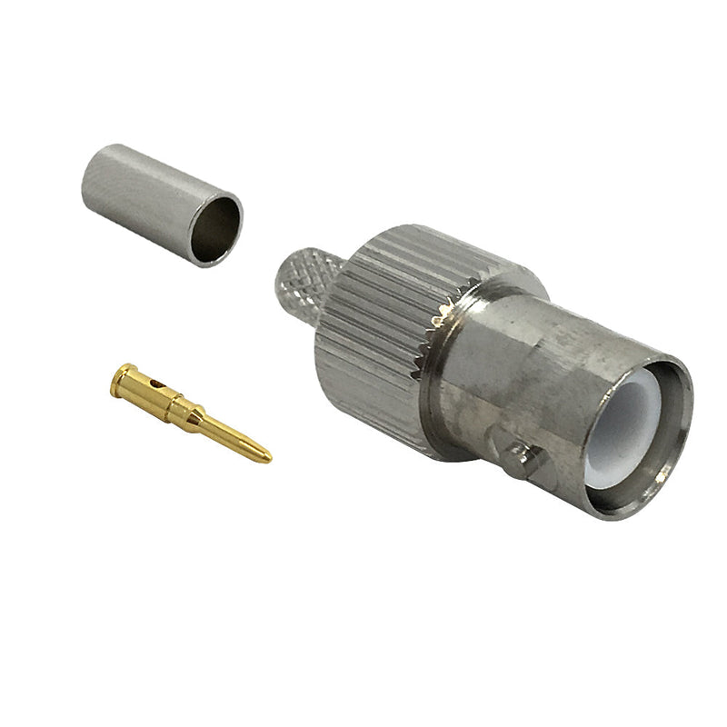 BNC Reverse Polarity Female Crimp Connector for RG58 LMR-195 50 Ohm