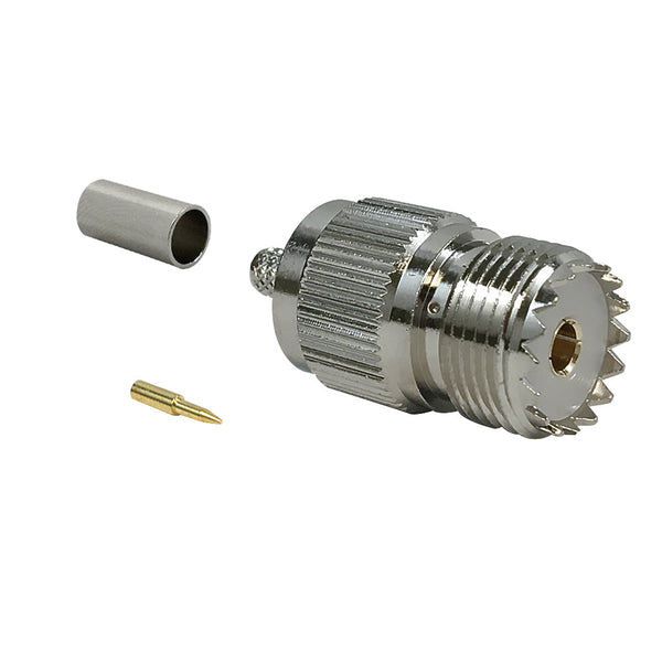 UHF Female Crimp Connector for RG58 LMR-195 50 Ohm