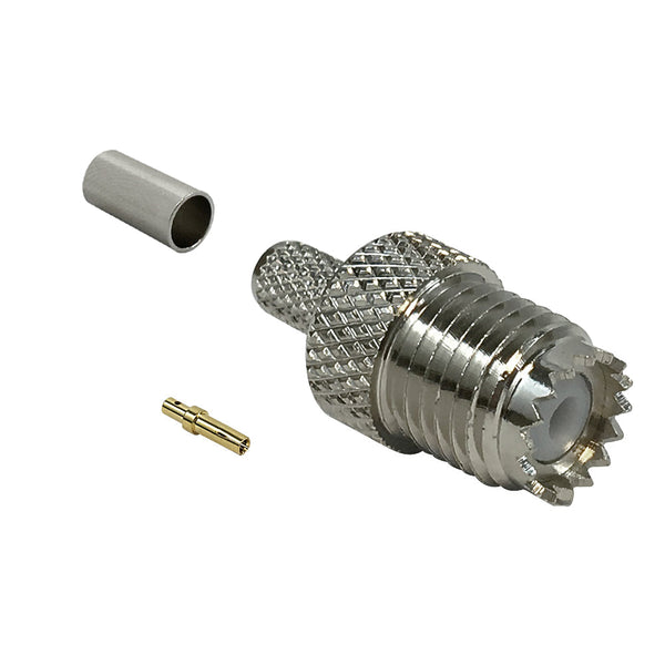 Mini-UHF Female Crimp Connector for RG58 LMR-195 50 Ohm