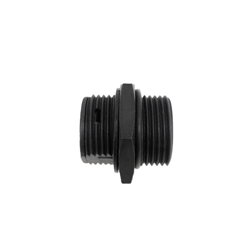 Cat6 to RJ45 Female Shielded Bulkhead Coupler Waterproof IP68 Rated - Black