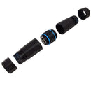 Cat6 RJ45 Female to RJ45 Female Shielded Coupler - Waterproof IP68 Rated - Black