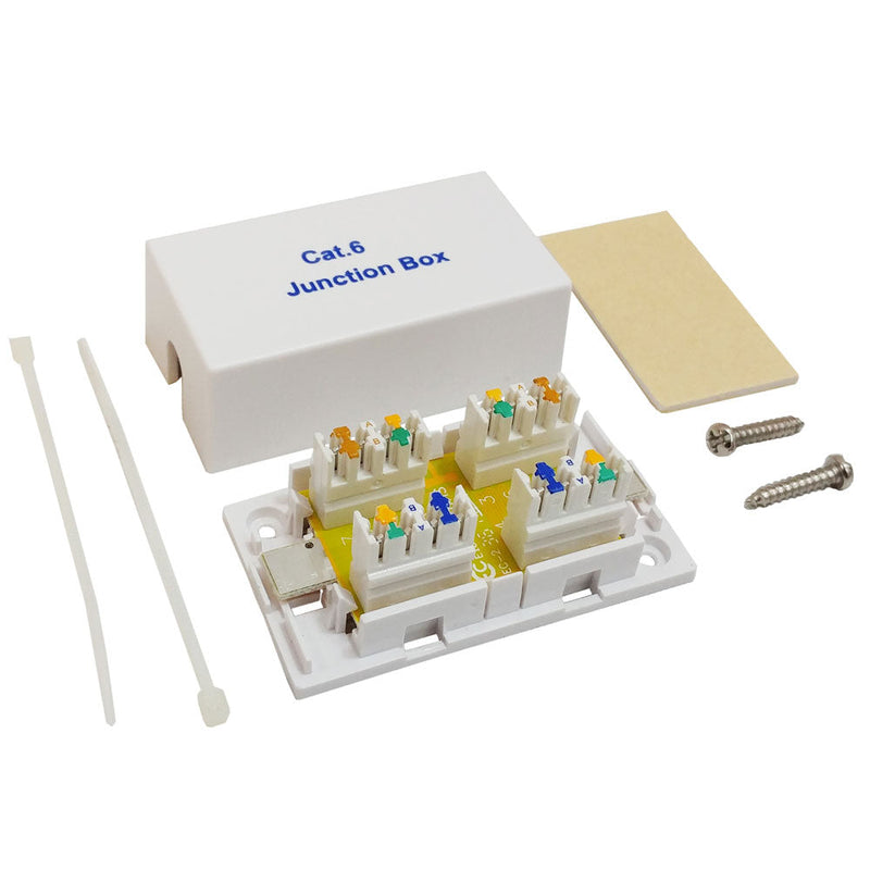 Junction Box, 110 Punchdown Cat6 - White