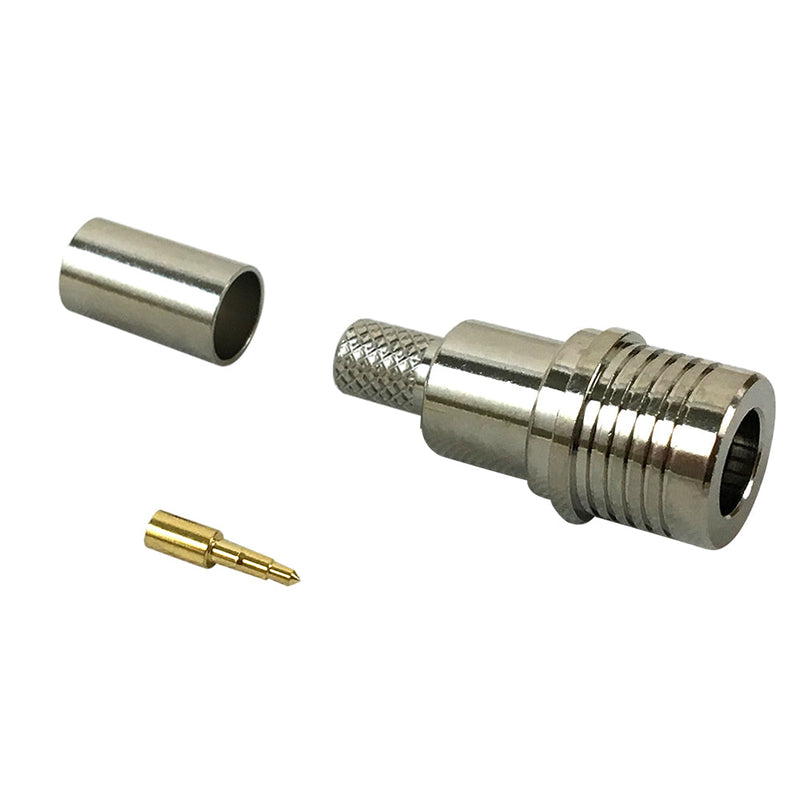 QMA Male Crimp Connector for RG58 LMR-195 50 Ohm