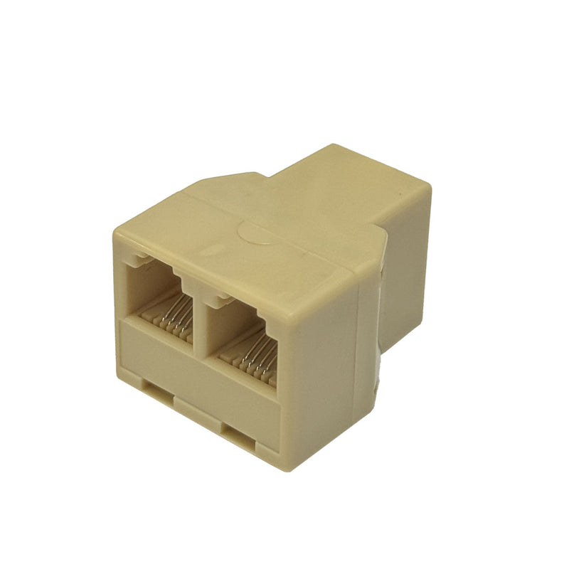 RJ11 Tee Adapter (3x RJ11 Female) - IVORY