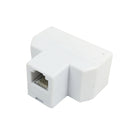 RJ12 Tee Adapter (4x RJ12 Female) - White