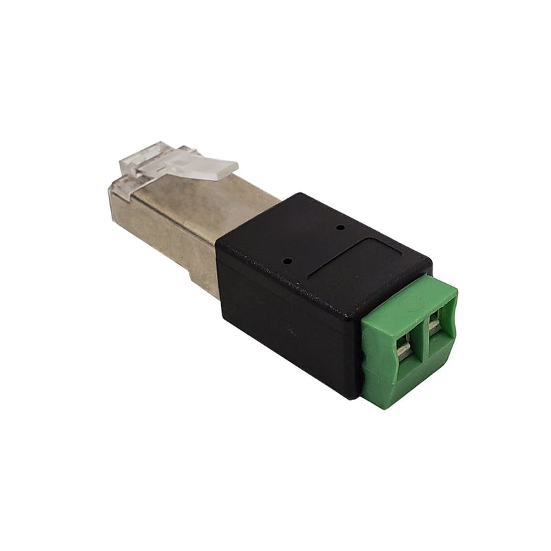 RJ45 Male Plug to 2x Screw Terminal