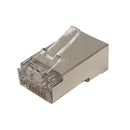 RJ45 Cat6 Pass-Through Shielded Plug (Solid or Stranded) (8P 8C) - Pack of 50