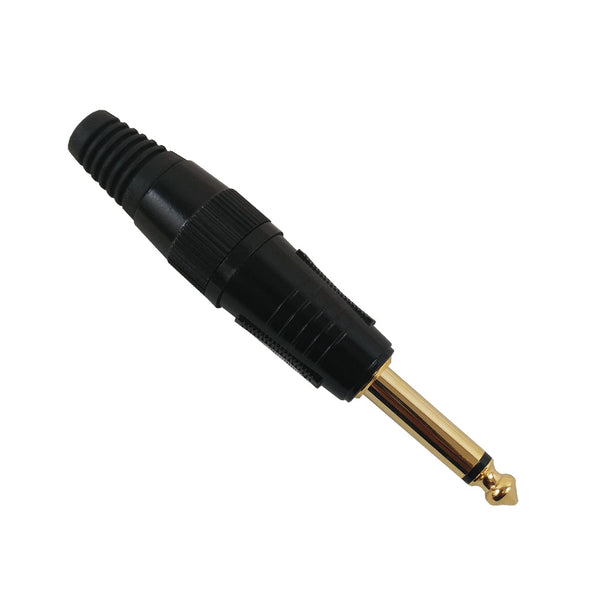 TS 1/4 inch Mono Male Solder Connector - Black