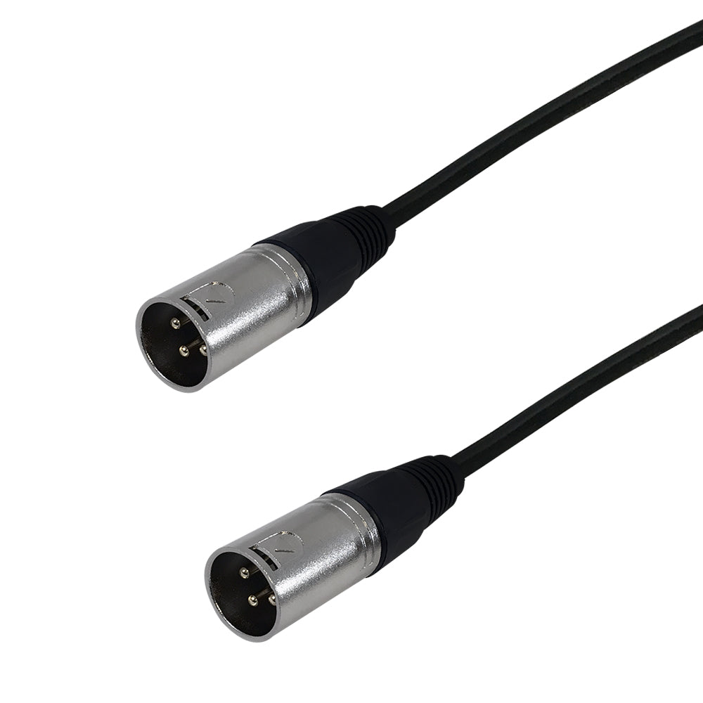 Premium Phantom Cables 3-Pin XLR DMX Male To Male Cable