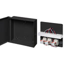 Enclosure Box 12" x 12" x 4", Indoor/Outdoor Non-Metallic, NEMA 3R Rated with Backplate - Black