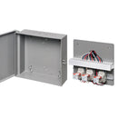 Enclosure Box 12" x 12" x 4", Indoor/Outdoor Non-Metallic, NEMA 3R Rated with Backplate - Grey