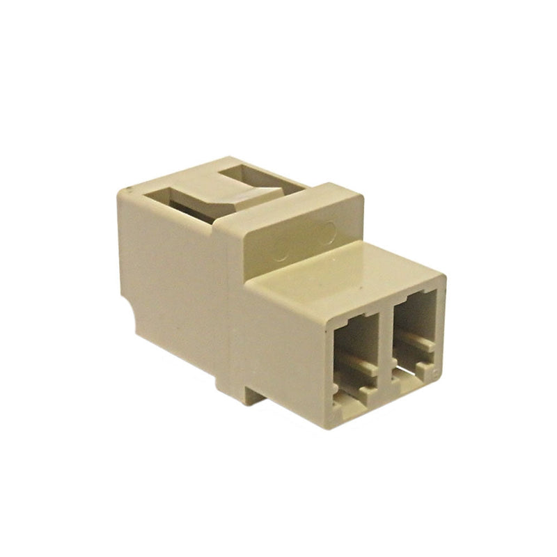 LC/LC Fiber Coupler F/F Multimode OM1/OM2 Duplex Ceramic, Beige