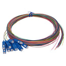 3m SC/UPC 12-Fiber OS2 Singlemode Simplex 9 micron - 900um Pigtail - Color Coded