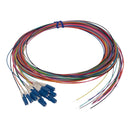 3m LC/UPC 12-Fiber OS2 Singlemode Simplex 9 micron - 900um Pigtail - Color Coded