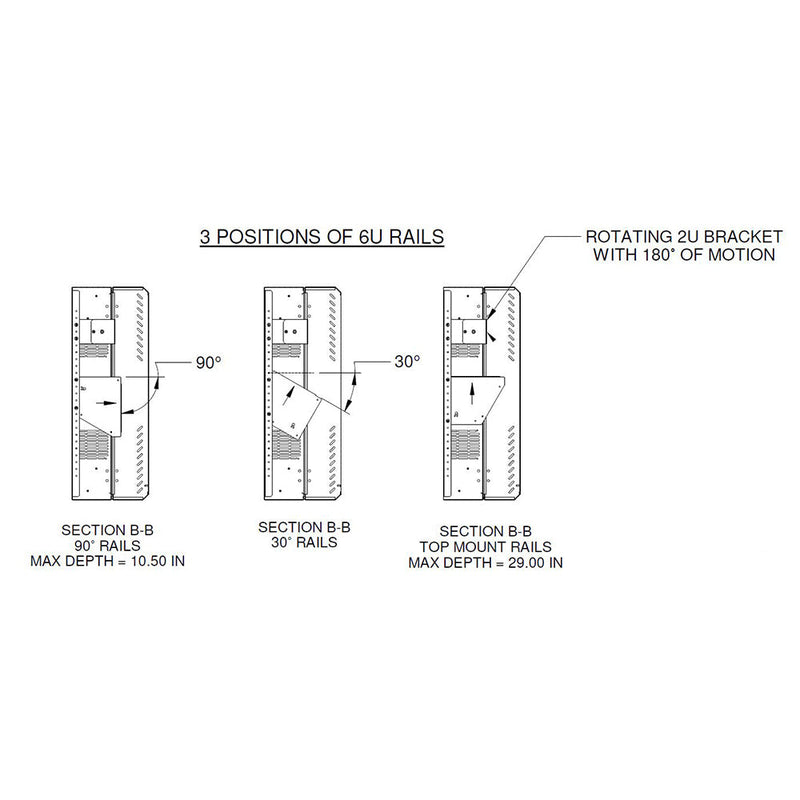 Hammond 6U Vertical Wall Mount Cabinet - Low Profile, 31 inch Height