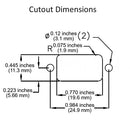 6 inch SVGA Female to Female Adapter with Hex Nuts