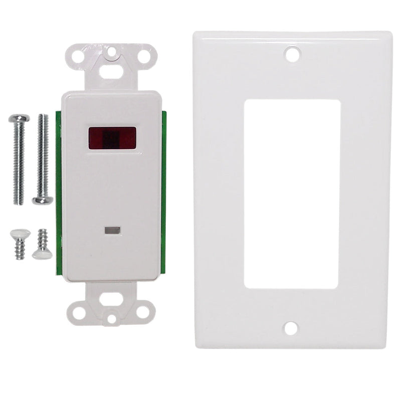 IR Dual Band Decora Wall Plate Receiver 12V DC 30mA - White