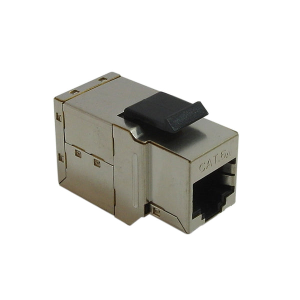 RJ45 Keystone Jack, to Female Cat6a Shielded