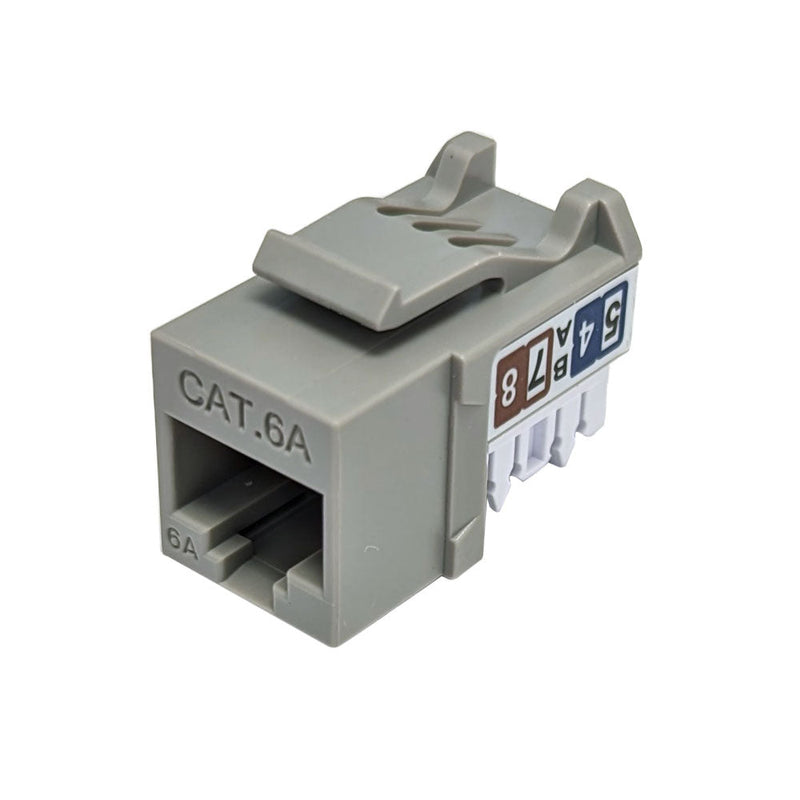 RJ45 Cat6a Slim Profile Jack, 110 Punch-Down