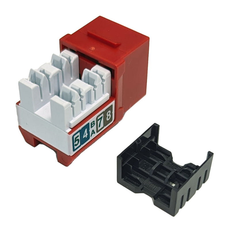 RJ45 Cat6a Slim Profile Jack, 110 Punch-Down