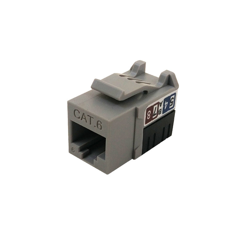 RJ45 Cat6 Slim Profile Jack, 110 Punch-Down