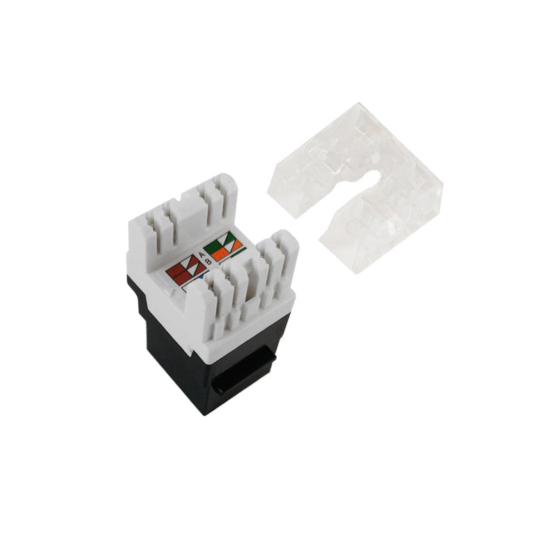 RJ45 Cat6 Slim Profile 180 Degree Jack, 110 Punch-Down