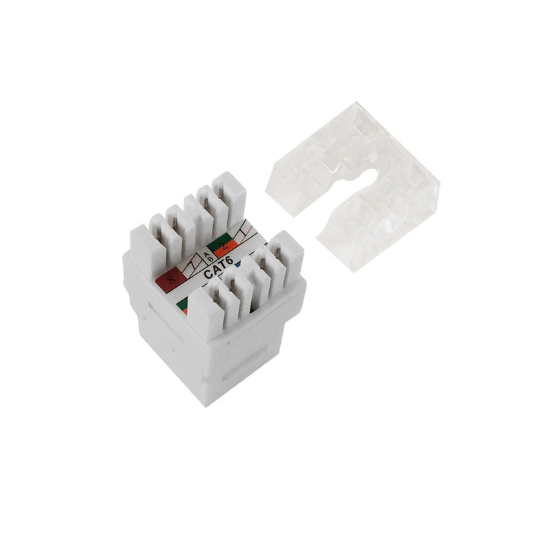 RJ45 Cat6 Slim Profile 180 Degree Jack, 110 Punch-Down