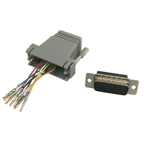 RJ45 Female to DB15 Male Modular Adapter