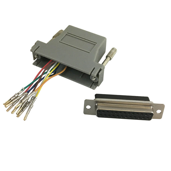 RJ45 to DB25 Female Modular Adapter