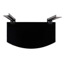 Media Player TV/Bracket Mount Shelf, Glass - Black