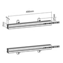 495mm Aluminum Rails for Custom Installation (Pair)