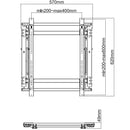 Super Slim Video Wall TV Mount Bracket, Portrait or Landscape - Fits Sizes 46-52 inches - Maximum VESA 600x400