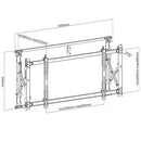 Super Slim Video Wall TV Mount Bracket, Portrait or Landscape - Fits Sizes 46-52 inches - Maximum VESA 600x400