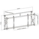 Super Slim Video Wall TV Mount Bracket, Portrait or Landscape - Fits Sizes 55-60 inches - Maximum VESA 800x600