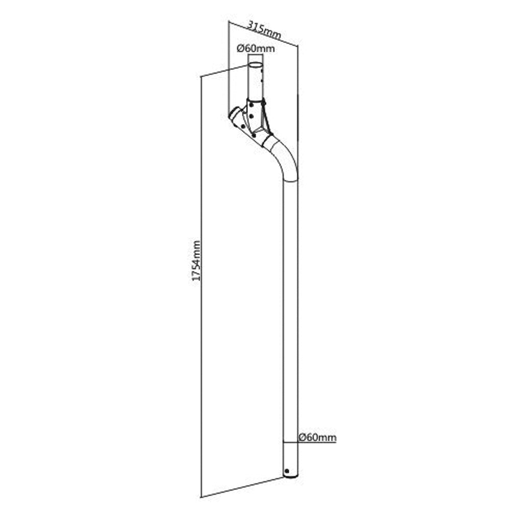 Video Wall Ceiling Mount Connecting Pole 1750mm