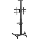 TV Cart with Shelf - Tilt, Pivot, Adjustable Height - Fits Sizes 37-70 inches, Maximum VESA 600x400