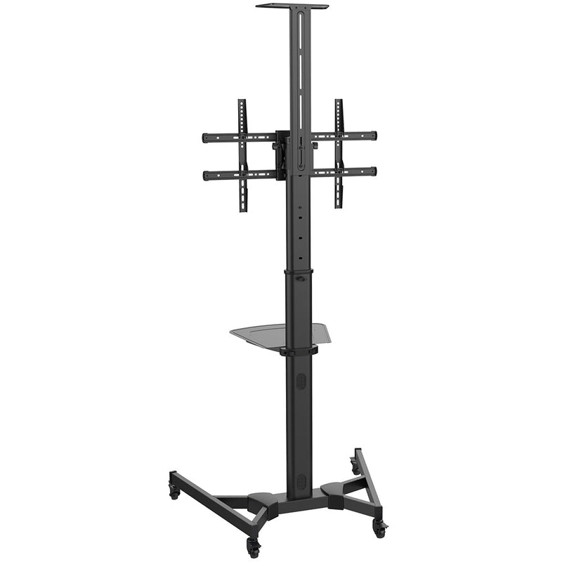 TV Cart with Shelf Tilt, Pivot, Adjustable Height - Fits Sizes 37-70 inches, Maximum VESA 600x400