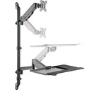 Sit-Stand Wall Mount Workstation Black