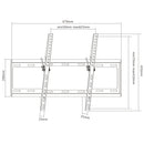 Tilting Mount TV Wall Mount Bracket for Flat and Curved LCD/LEDs - Fits Sizes 37-70 inches - Maximum VESA 600x400