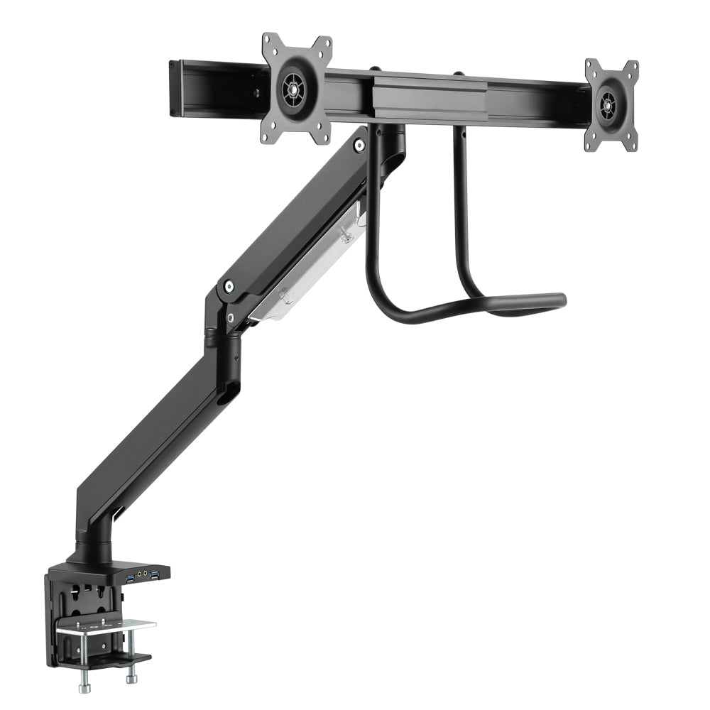 Dual Screen Desktop Display Mount - Full Motion - Fits Monitors 17 to 32 inch