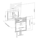 TV Fireplace Mantel Wall Mount Bracket for Flat and Curved LCD/LEDs - Tilt, Swivel and Vertical - Fits Sizes 43 to 70 inches - Maximum VESA 600x400