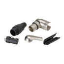 Neutrik 3-Pin XLR Right Angle Female Connector - Nickel with Silver Pins