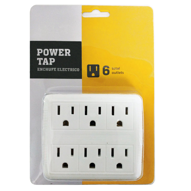 6 Outlet Power Tap - White