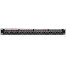 24-Port CAT6A Shielded Patch Panel, 19" Rackmount 1U - Pass-Through