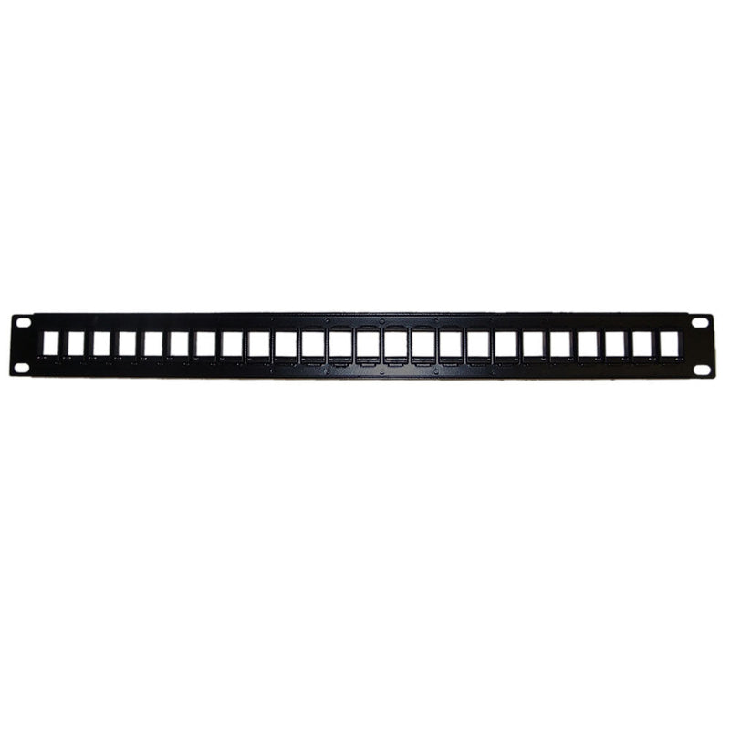 24-port Keystone Patch Panel, 19 inch Rackmount 1U - Unloaded