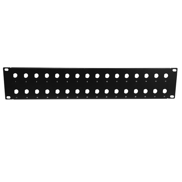 32-port BNC patch panel, 19 inch rackmount 2U - unloaded