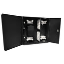 Indoor Wall Mounted Fiber Optic Distribution Box (48 Couplers Maximum) - Black