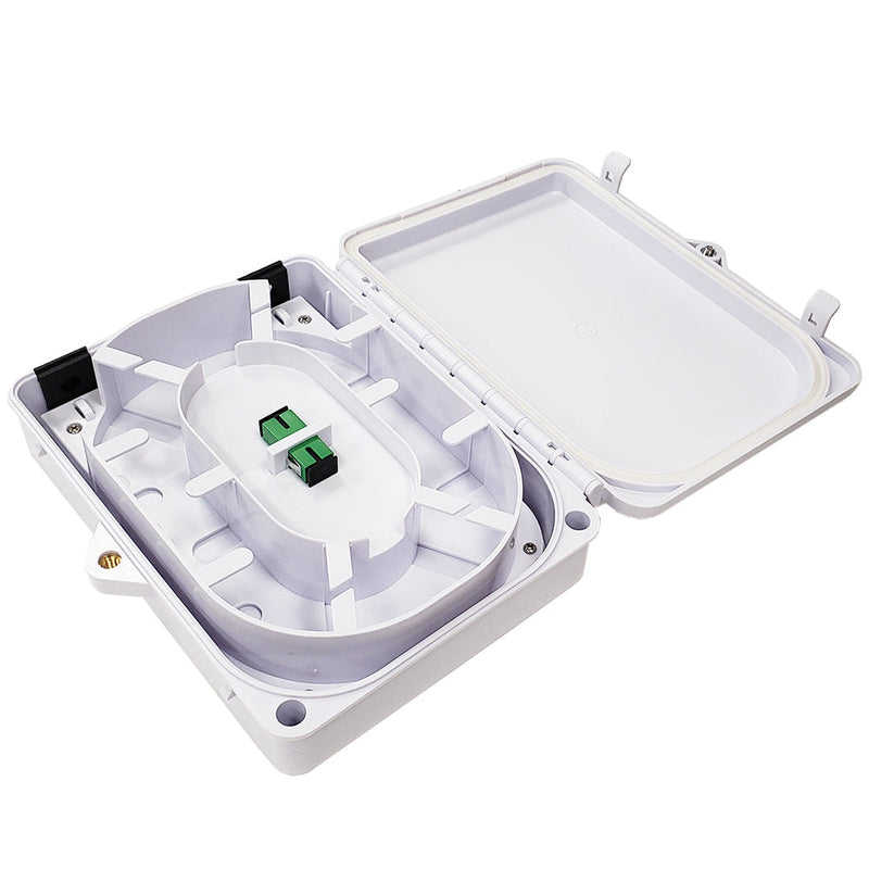 Outdoor 1-port Plastic Fiber Terminal Box with SC/APC Simplex Coupler - IP65 - White